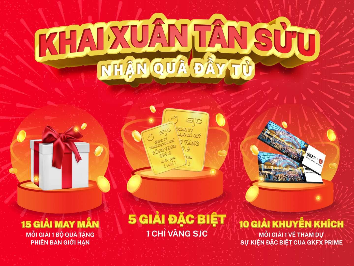 Nhận Ngay 1 CHỈ VÀNG SJC Tại GKFX Prime
