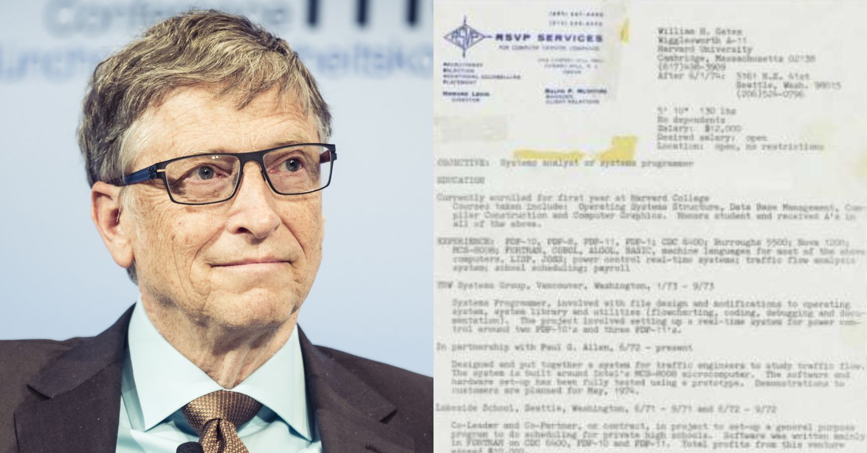 Bill Gates làm "dậy sóng" MXH bởi CV xin việc cách đây gần 50 năm