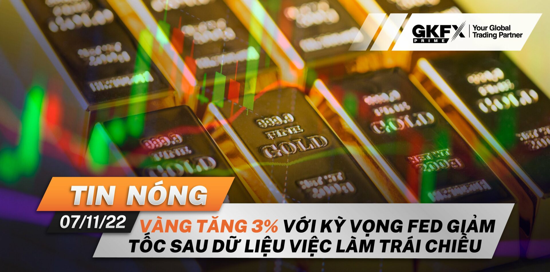 Tin nóng 07/11/2022 – Vàng tăng 3% với kỳ vọng Fed giảm tốc sau dữ liệu việc làm trái chiều